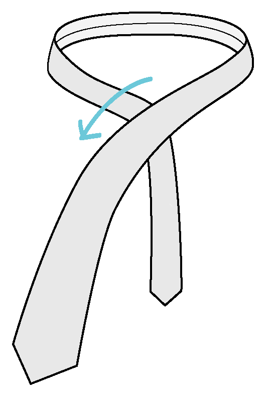 Four-In-Hand nyakkendőcsomó 2.lépés
