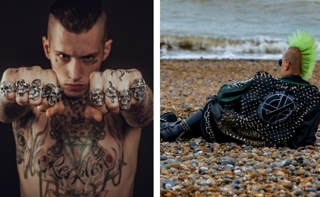 Rocker kiegészítők, tetoválás - Punk rock