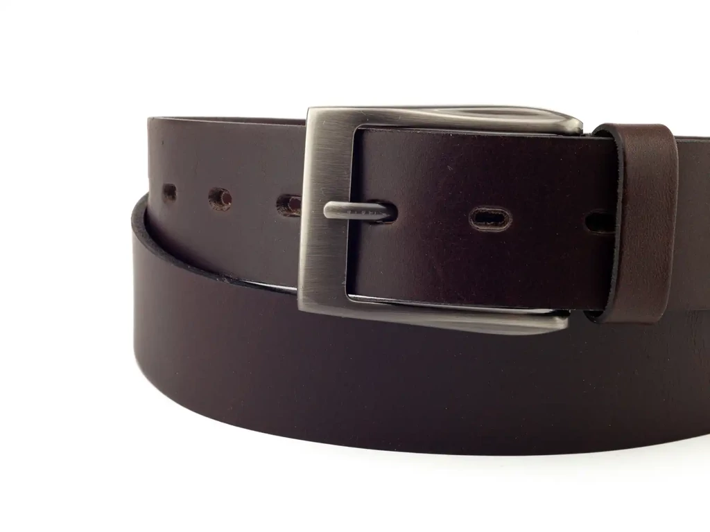 Marhabőr nadrágöv - sötétbarna