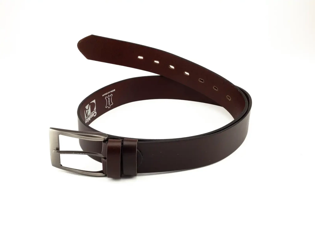 Marhabőr nadrágöv - sötétbarna