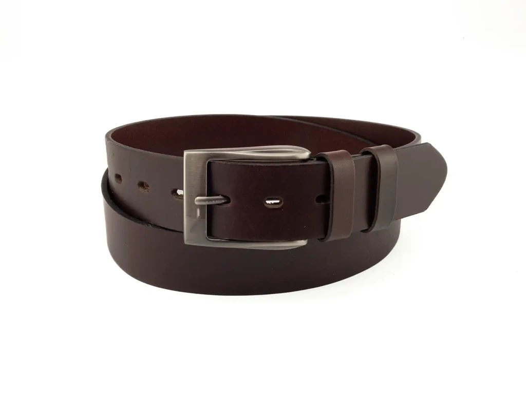 Marhabőr nadrágöv - sötétbarna
