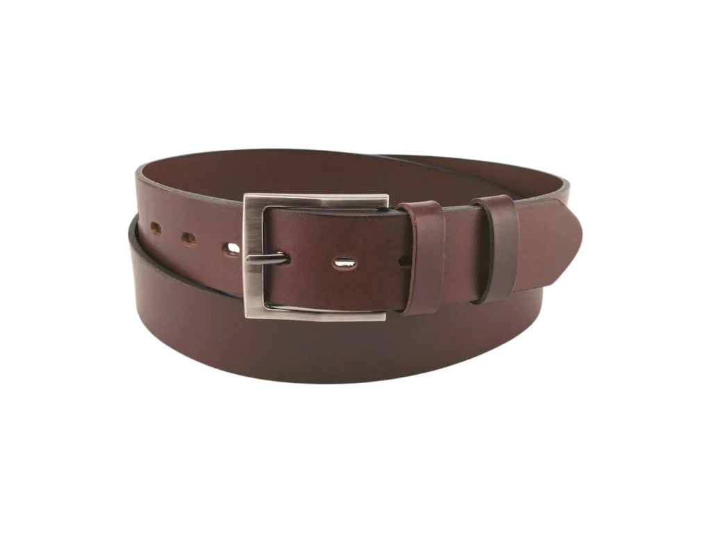 Marhabőr nadrágöv - sötétbarna