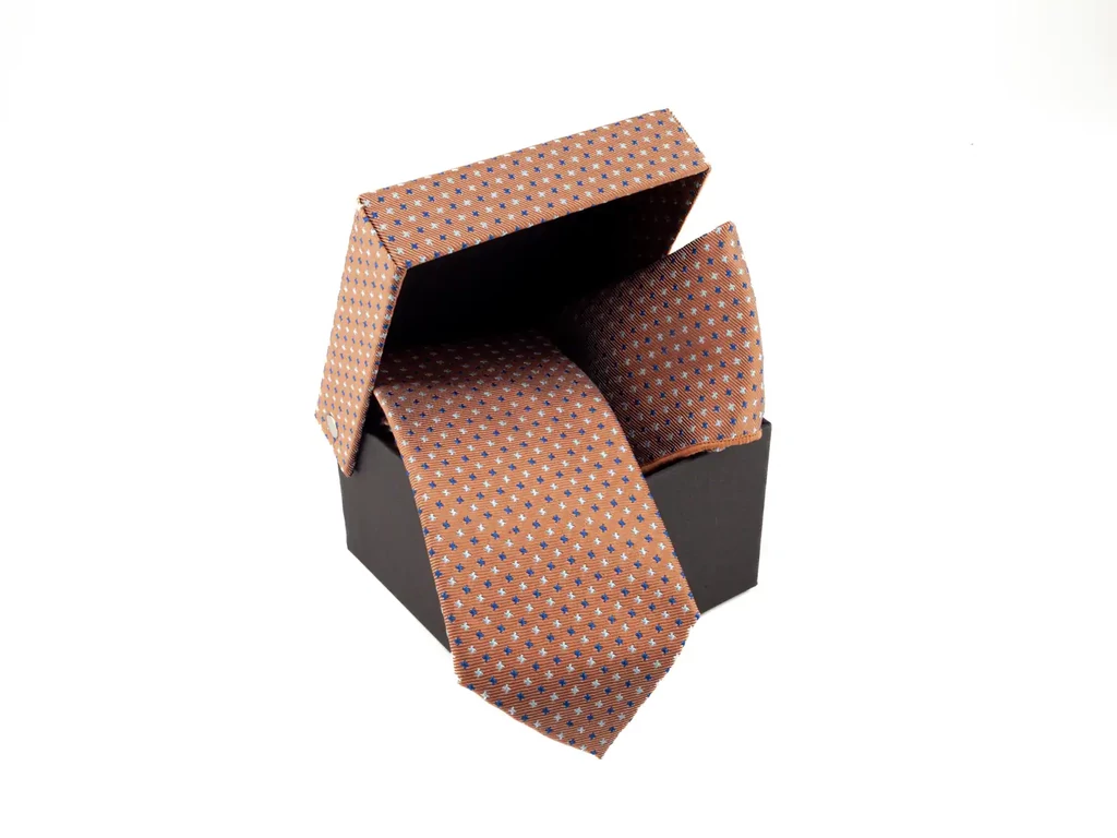 Nyakkendő szett - texturált világos barna