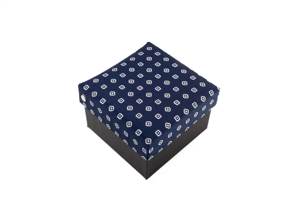 Apró mintás nyakkendő szett - kék