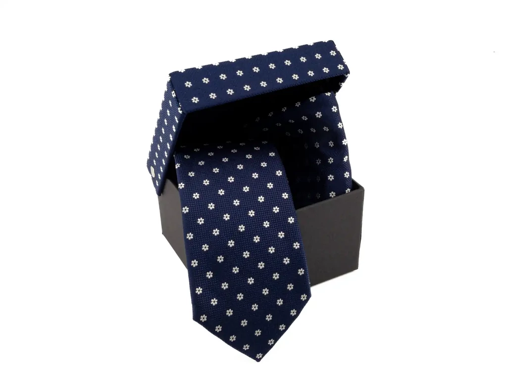 Mintás nyakkendő szett - kék