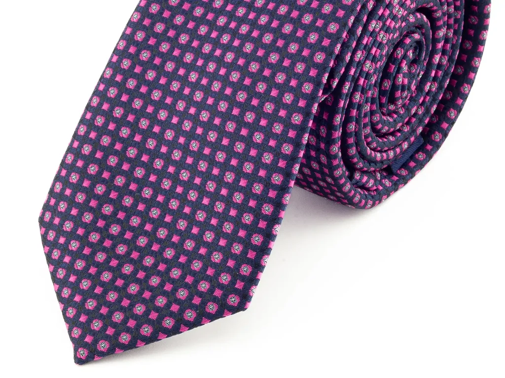 Slim nyakkendő férfiaknak - mintás kék