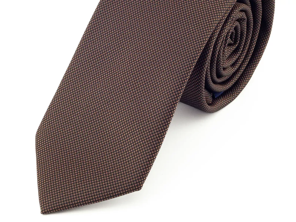 Férfi nyakkendő - texturált barna
