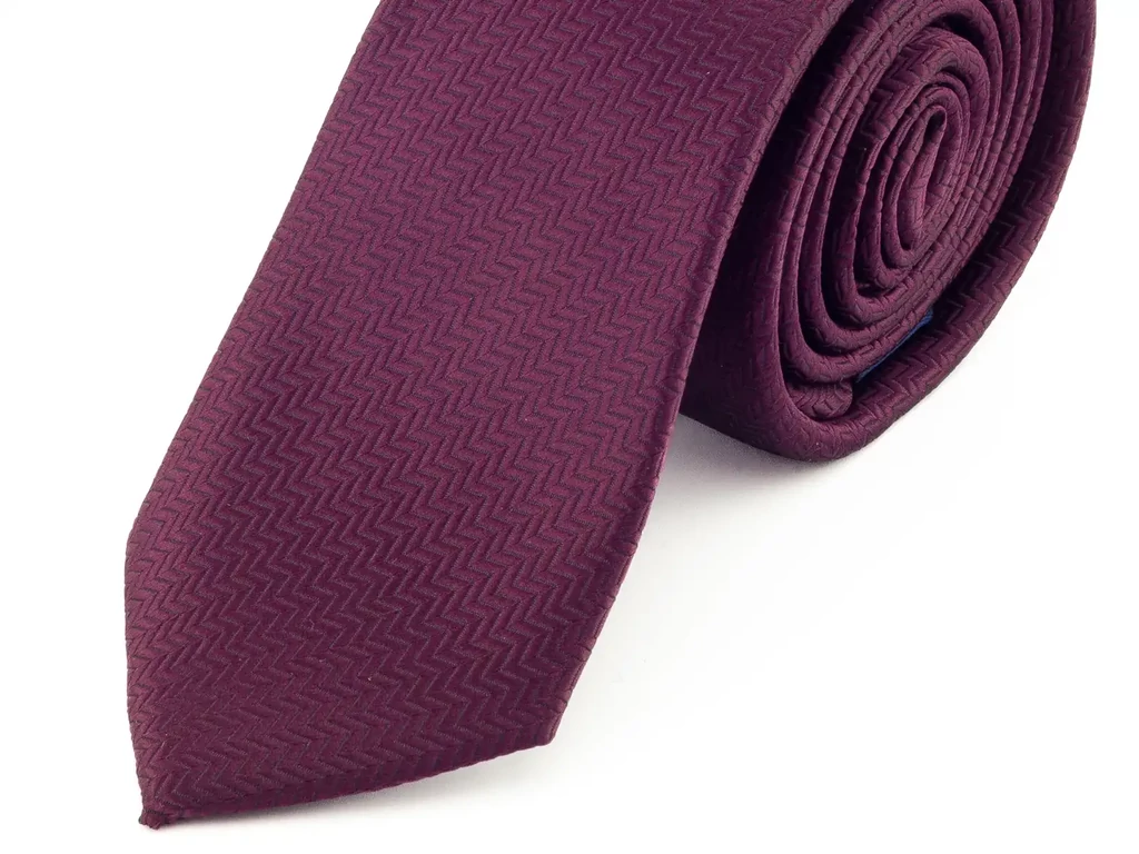 Férfi nyakkendő - texturált bordó