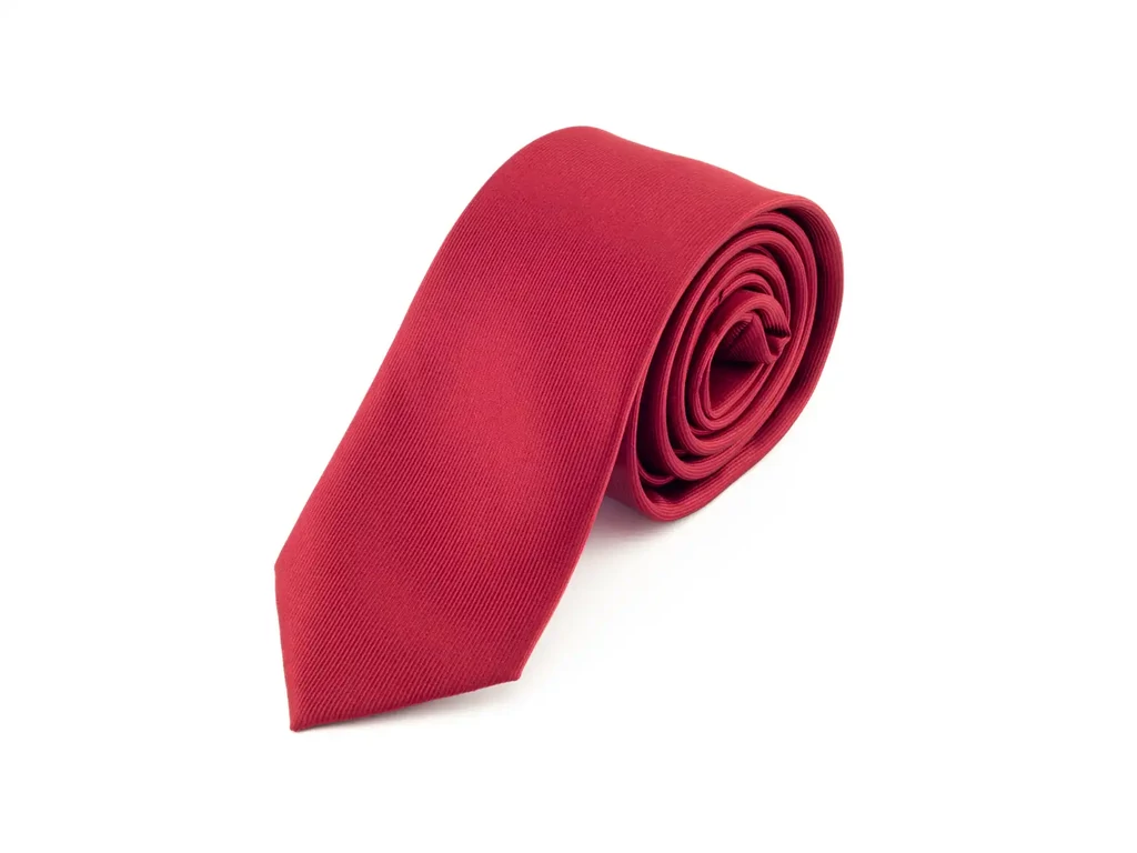 Slim férfi nyakkendő - mély vörös