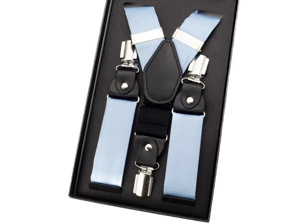 Férfi hózentróger szettben - világos kék