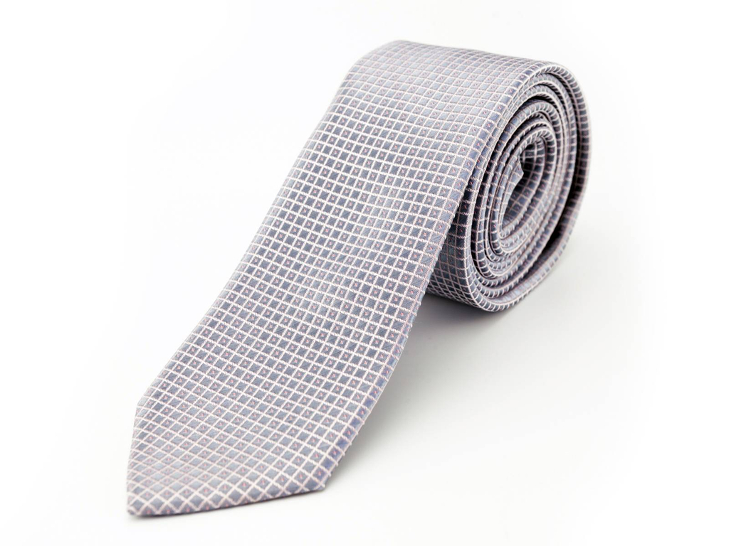 Slim Nyakkendő - aprómintás ezüst