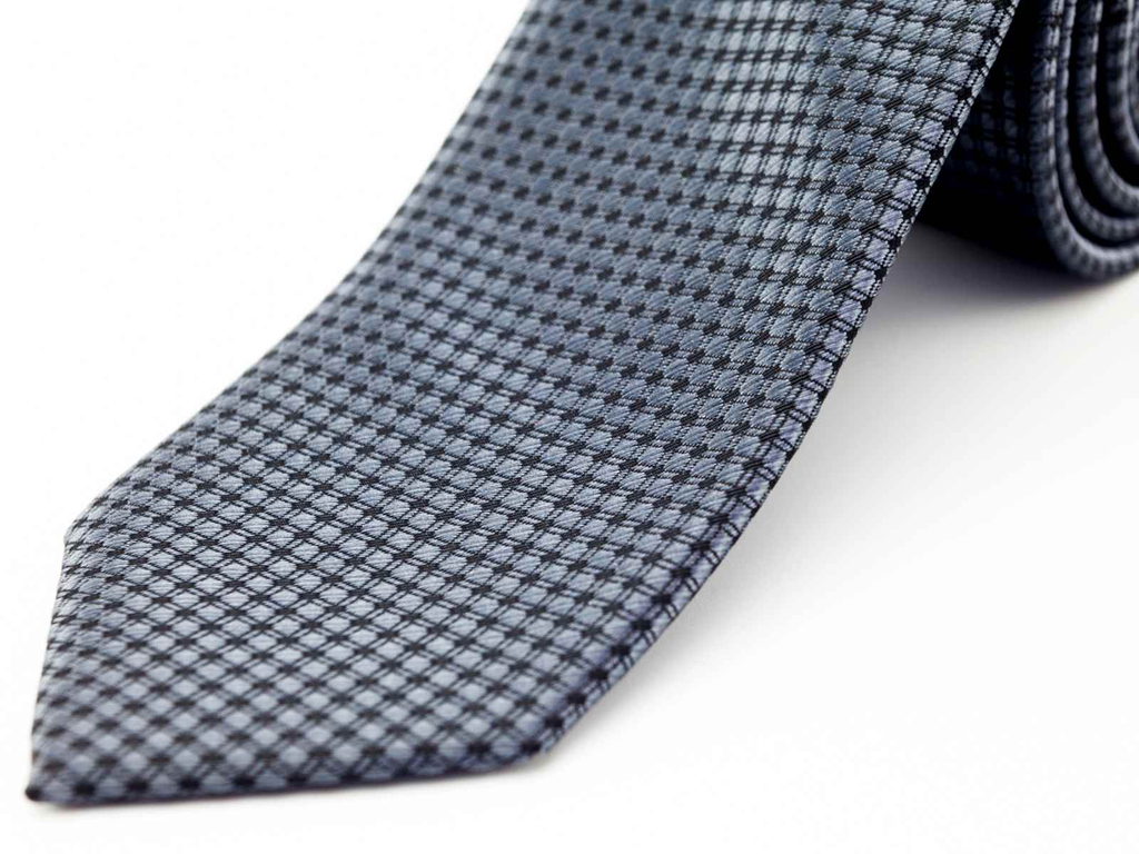 Slim Nyakkendő - aprómintás acélszürke