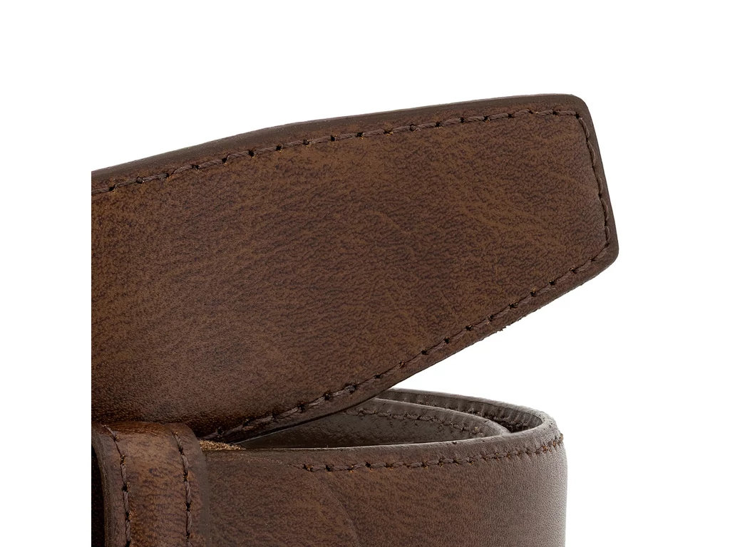 Márkás férfi bőr nadrágszíj - barna