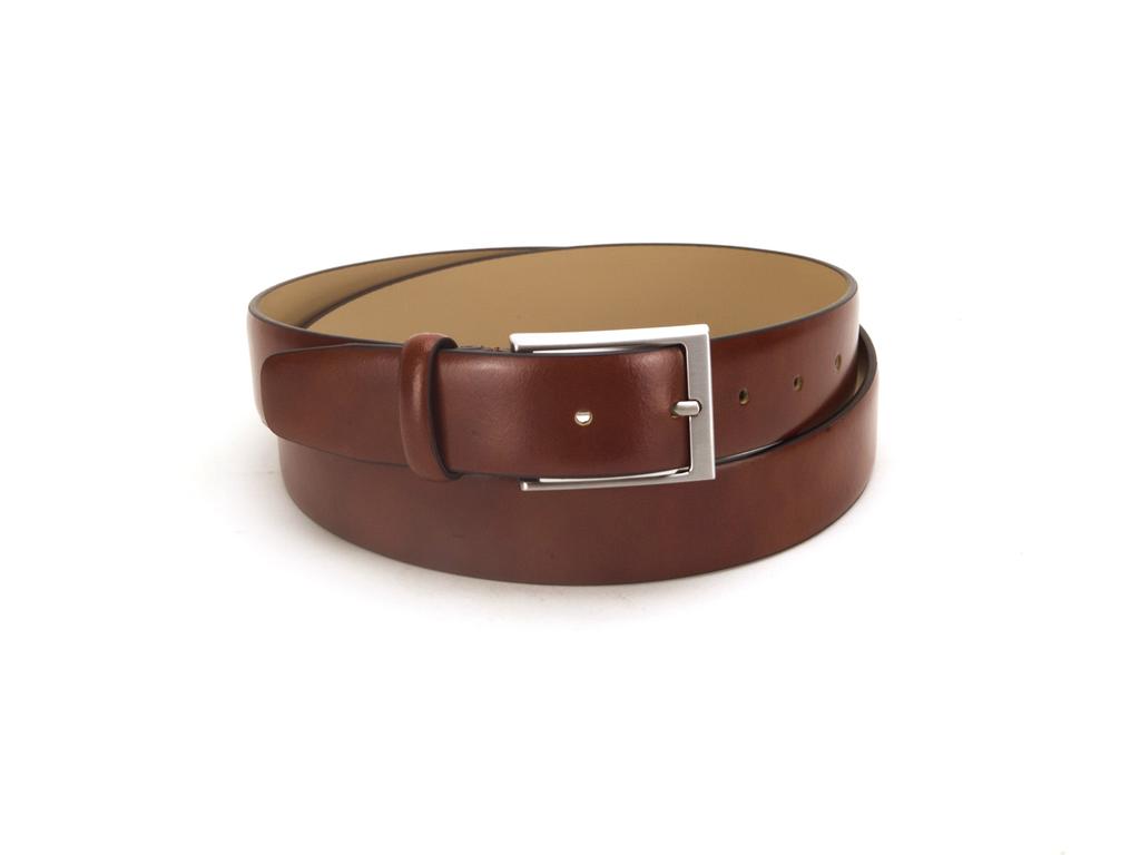 Elegáns bőr férfi öv - konyakbarna | 397