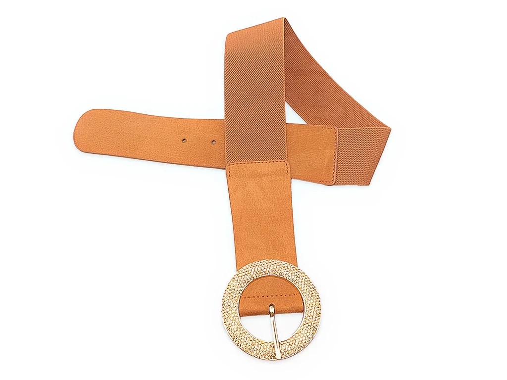 Elegáns női sztreccs öv - barna