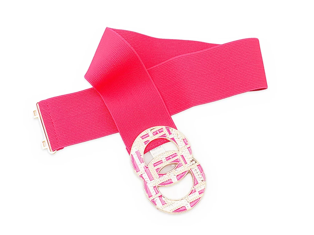 Sikkes  széles gumis öv - magenta