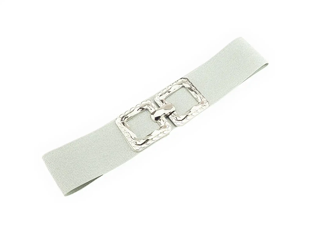 Alkalmi gumis női öv - ezüst