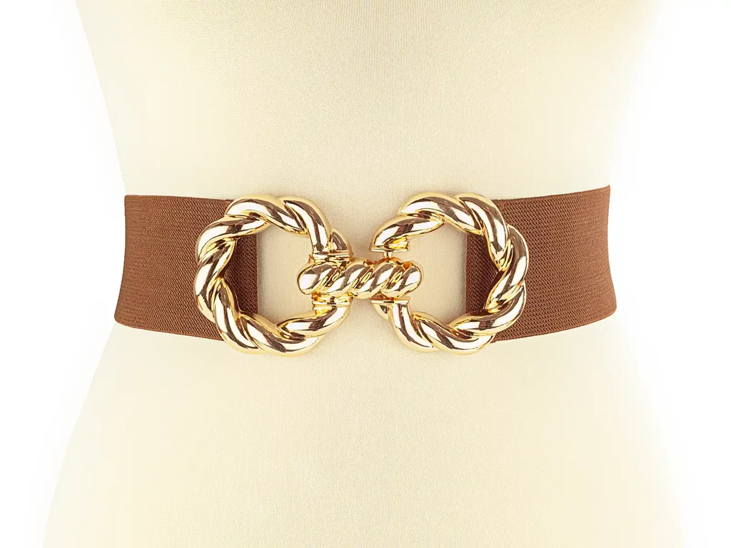 Divatos női öv - kávébarna