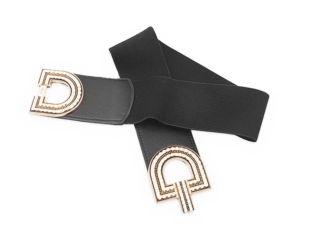 Stílusos strasszos öv ruhához - fekete