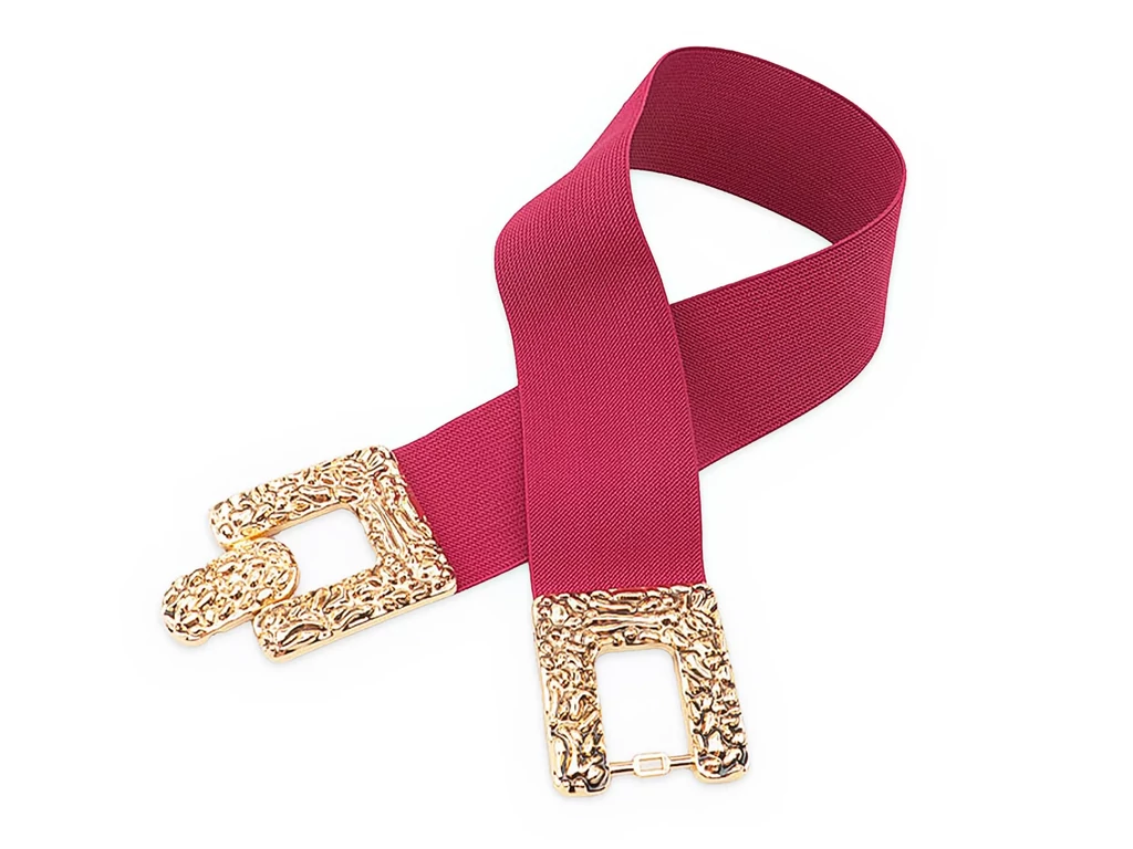 Divatos női öv arany csattal - bíborlila