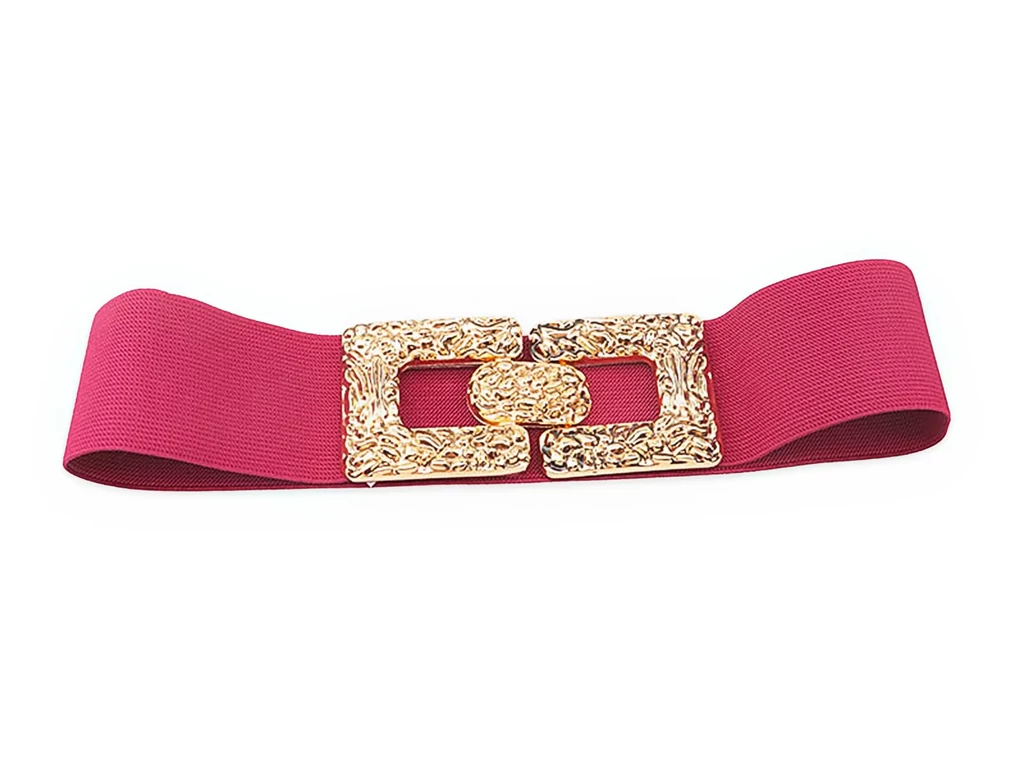 Divatos női öv arany csattal - bíborlila
