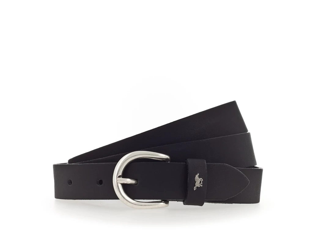 Mustang női bőr öv - fekete