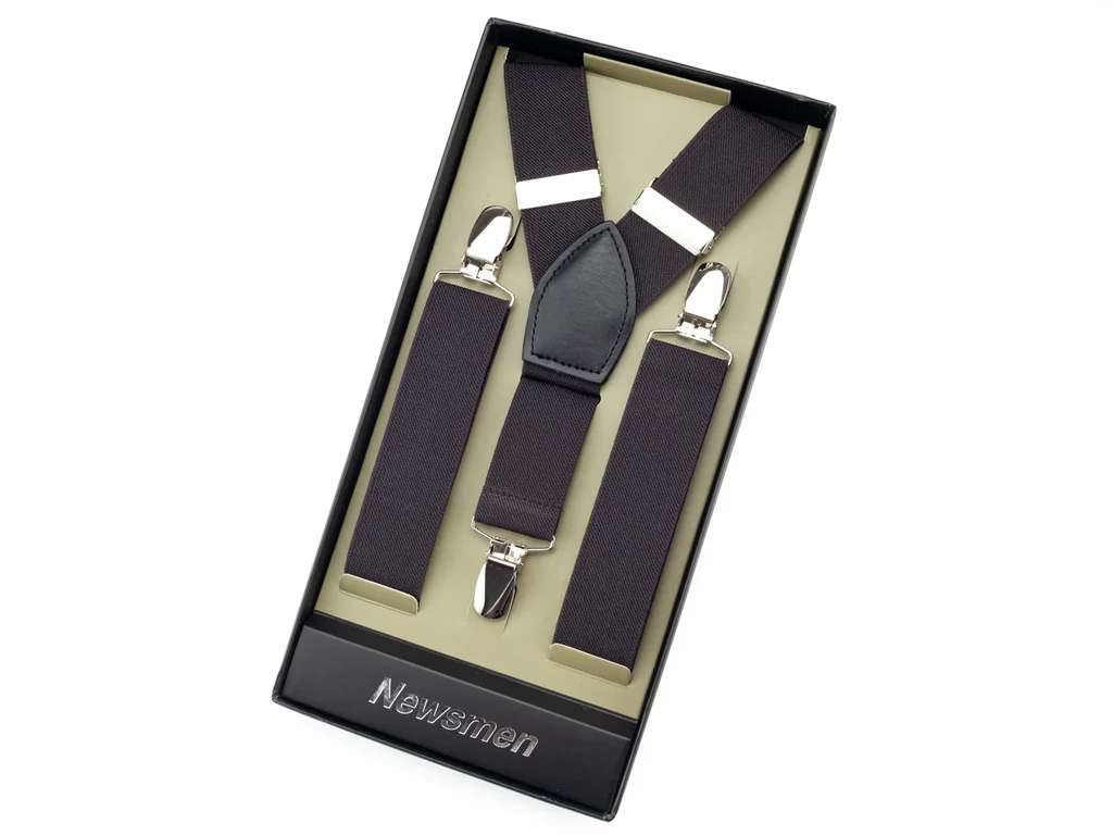 Nadrágtartó díszdobozban - csokibarna