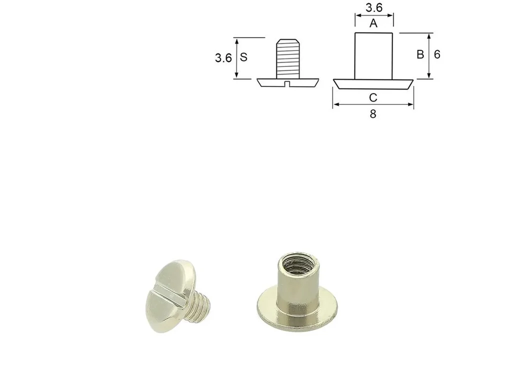 Acél övcsavar 6 mm - nikkel