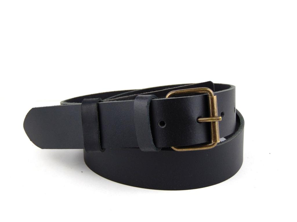 Nagyméretű katonai öv marhabőr 160 cm-ig - fekete | M01