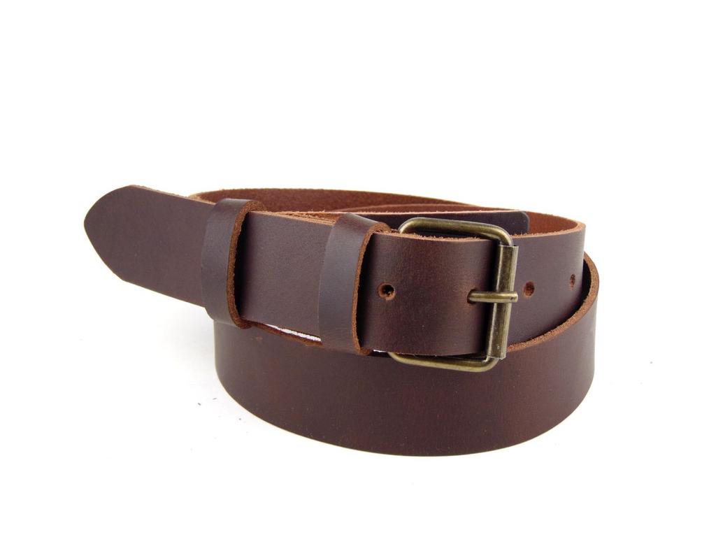Extra hosszú katonai bőr öv 160 cm-ig - barna | M01
