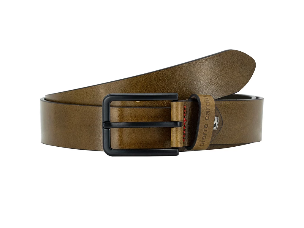 Pierre Cardin marhabőr öv - olive