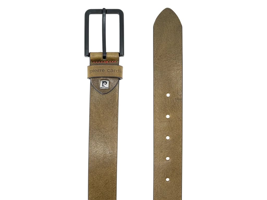 Pierre Cardin marhabőr öv - olive