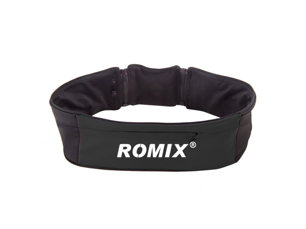 Romix értéktartó futóöv - fekete L/XL