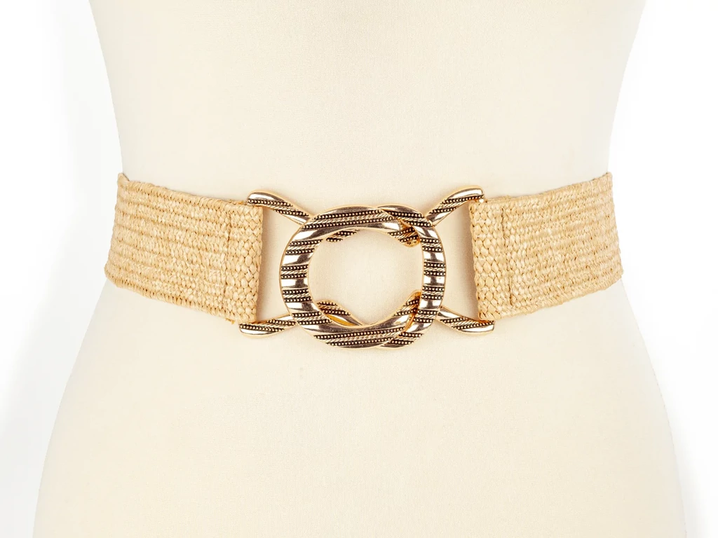 Női gumis öv - bézs