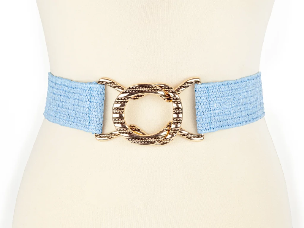 Női gumis öv - világoskék