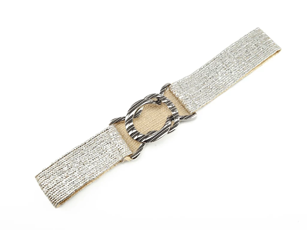 Női gumis öv - ezüst