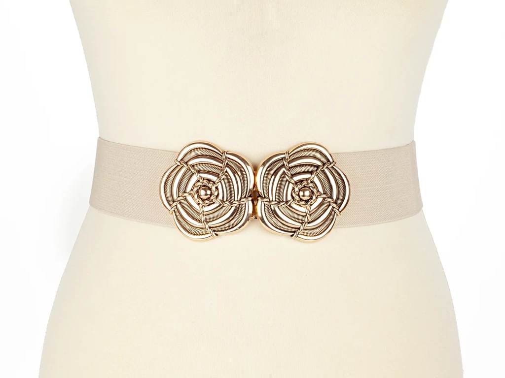 Női gumis öv - beige