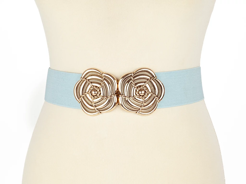 Női gumis öv - acélkék