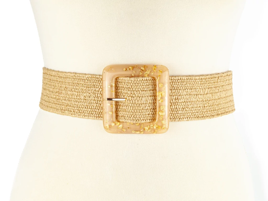 Széles gumis öv - beige