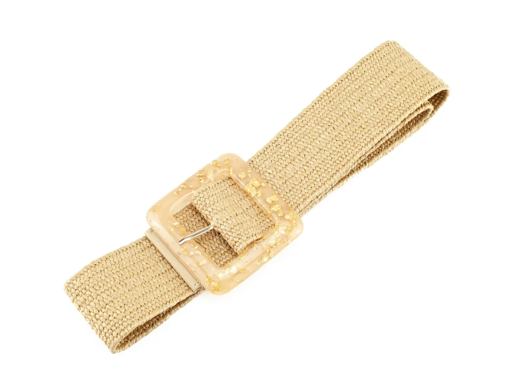 Széles gumis öv - beige