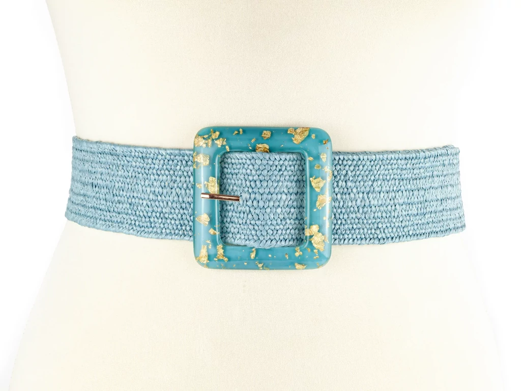 Széles gumis öv - világoskék