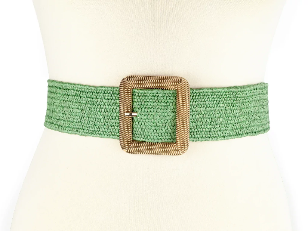 Női gumis divatöv - zöld