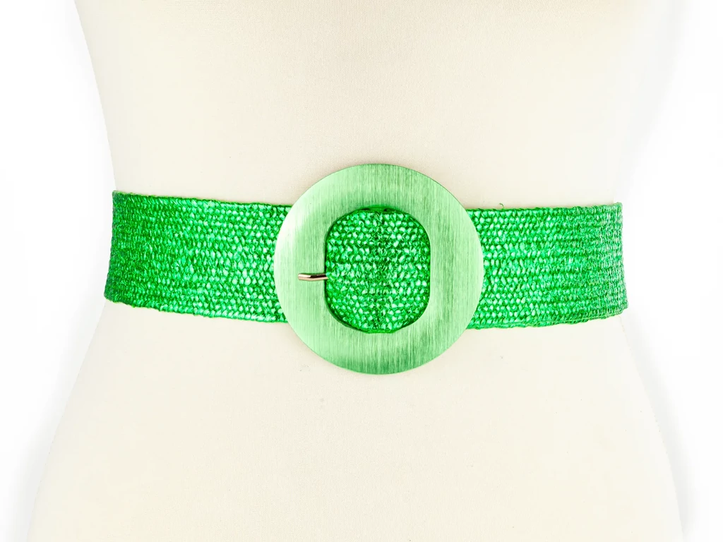 Női gumis divatöv - zöld