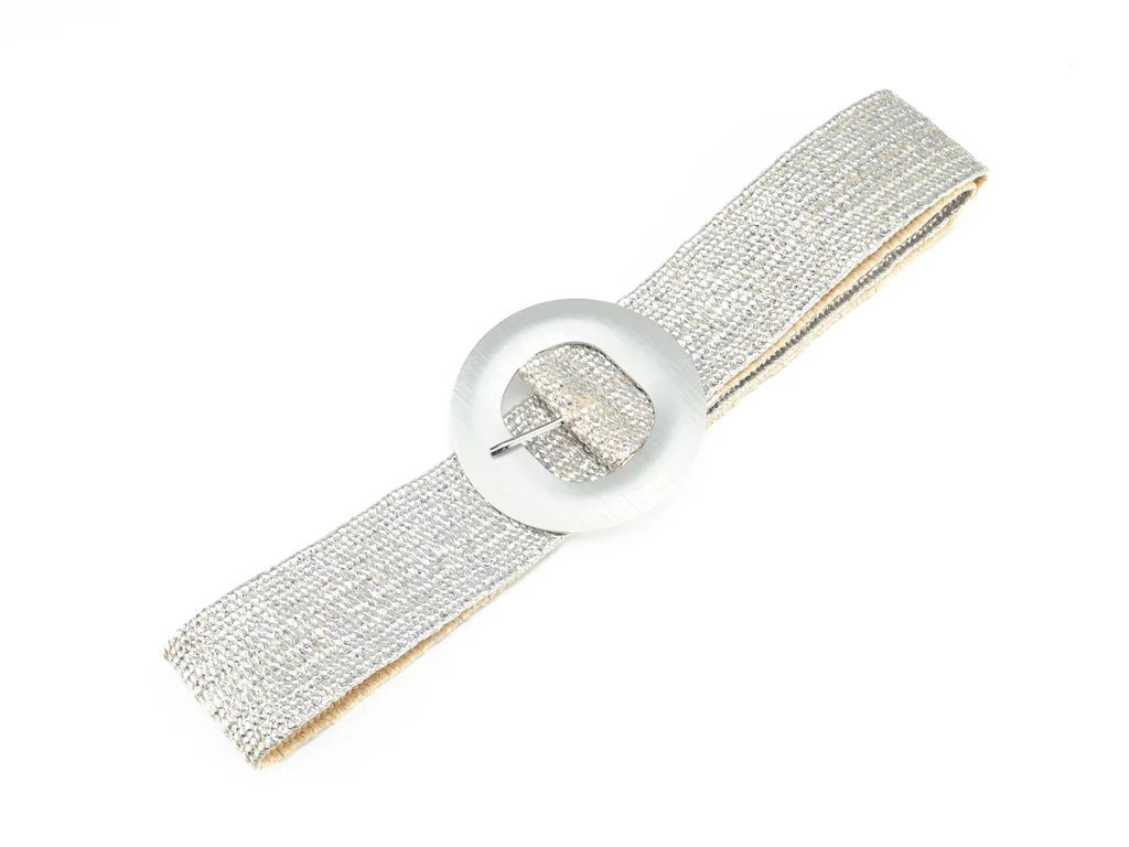 Női gumis divatöv - ezüst