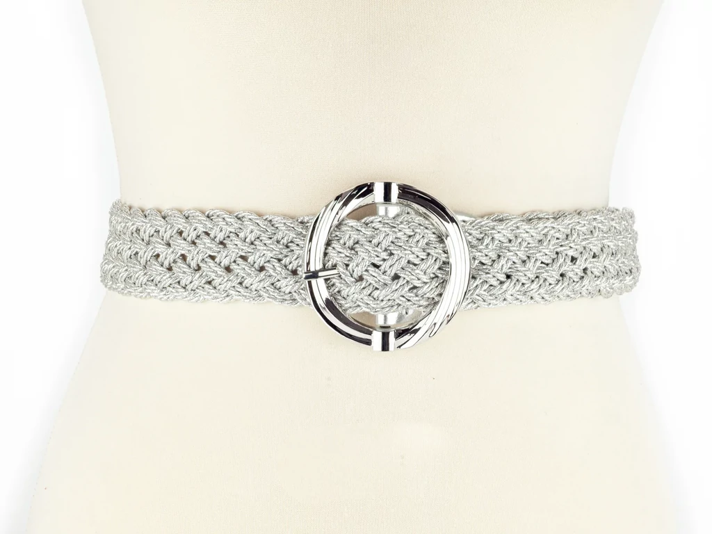 Női fonott öv - ezüst