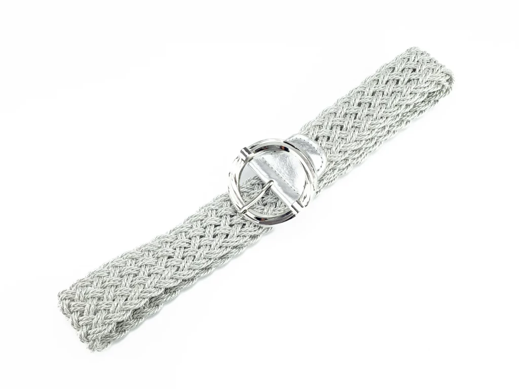 Női fonott öv - ezüst