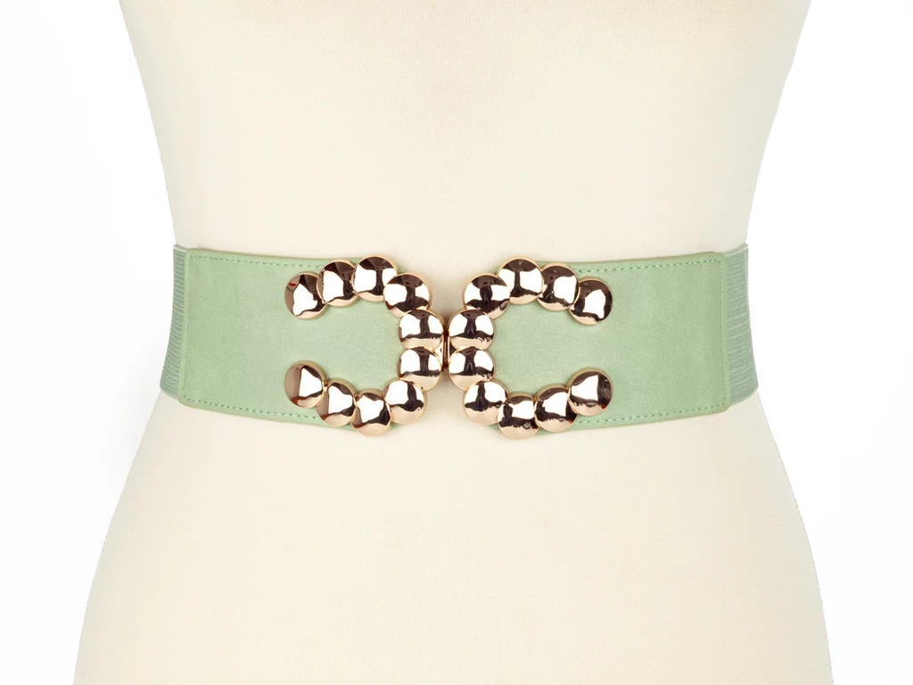 Széles gumírozott öv - menta