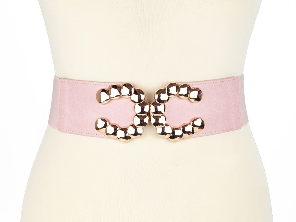 Széles gumírozott öv - púder