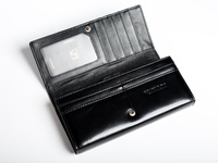 Kép 2/5 - Cavaldi női bőr pénztárca - fekete | P24