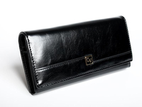 Kép 1/5 - Cavaldi női bőr pénztárca - fekete | P24